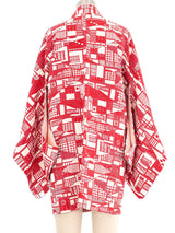 Red Geometric Kimono Jacket arcadeshops.com