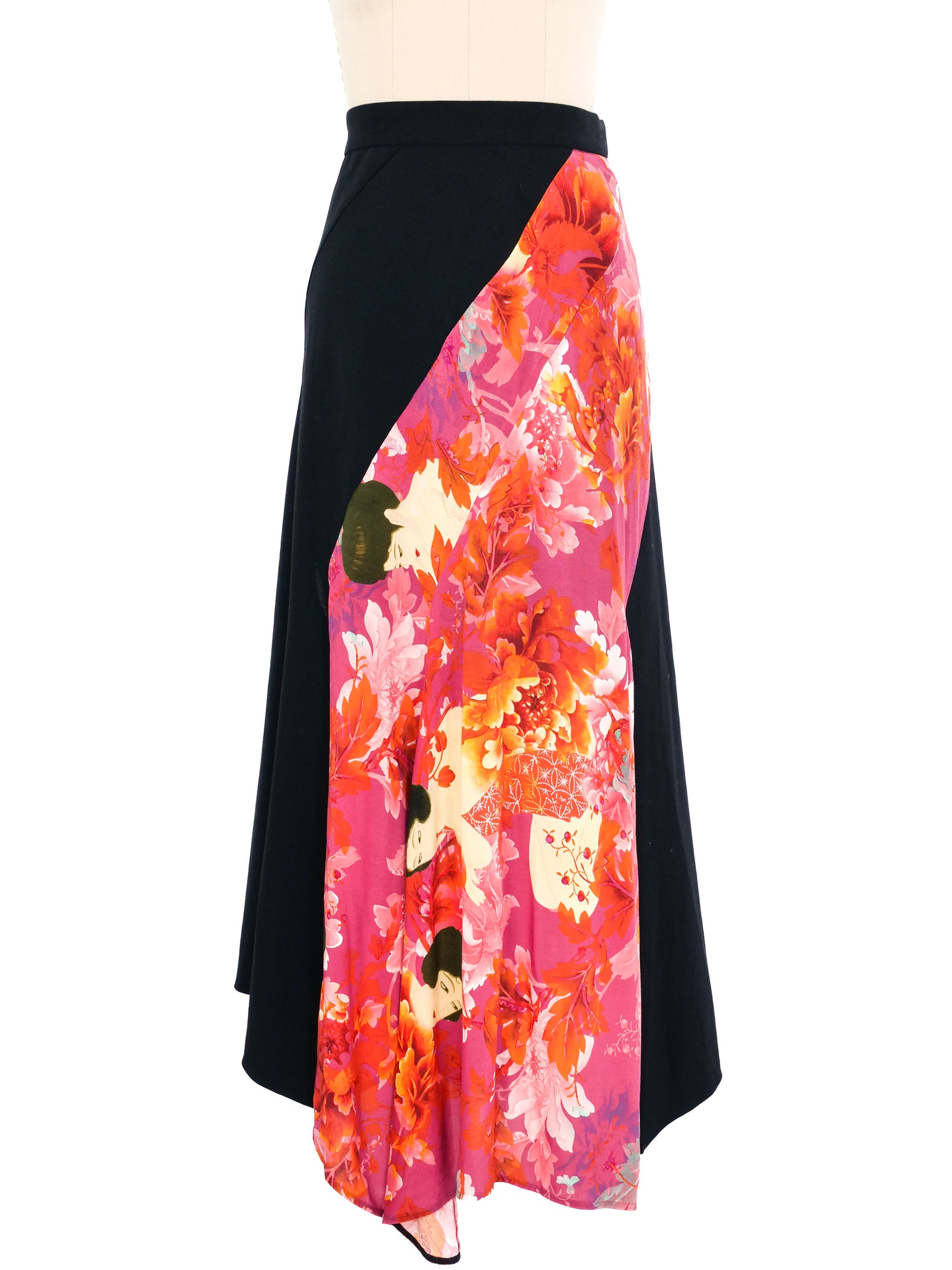Asymmetrical Midi Flowy Skirt