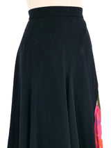 Y's Asymmetrical Floral Panel Midi Skirt Bottom arcadeshops.com
