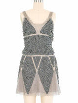 2008 Chanel Dimensional Gray Skirt Ensemble Suit arcadeshops.com