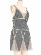 2008 Chanel Dimensional Gray Skirt Ensemble Suit arcadeshops.com