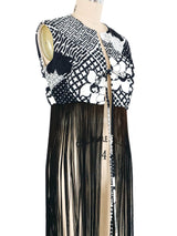 1970s Printed Fringed Vest Jacket arcadeshops.com