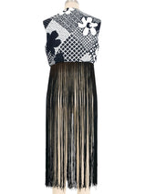 1970s Printed Fringed Vest Jacket arcadeshops.com