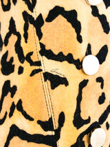 2014 Gucci Felted Leopard Print Peacoat Outerwear arcadeshops.com