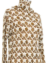 Issey Miyake Leaf Print Pleated Top Top arcadeshops.com