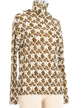 Issey Miyake Leaf Print Pleated Top Top arcadeshops.com