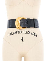 Donna Karan Black Lizard Embossed Waistbelt Accessory arcadeshops.com
