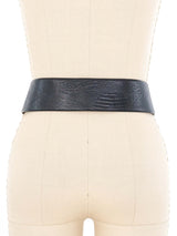 Donna Karan Black Lizard Embossed Waistbelt Accessory arcadeshops.com