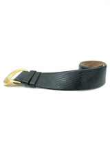 Donna Karan Black Lizard Embossed Waistbelt Accessory arcadeshops.com