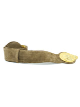 Judith Leiber Greek Coin Motif Suede Belt Accessory arcadeshops.com