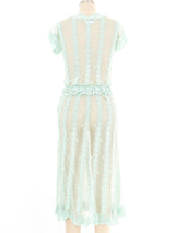 Mint Button Front Crochet Dress Dress arcadeshops.com
