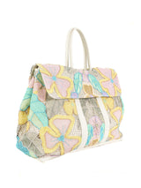 Upcycled Pastel Crochet Large Weekend Bag Accessory arcadeshops.com