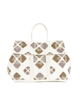 Upcycled Canvas Applique Large Weekend Bag Accessory arcadeshops.com