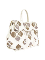 Upcycled Canvas Applique Large Weekend Bag Accessory arcadeshops.com