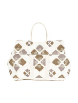 Upcycled Canvas Applique Large Weekend Bag Accessory arcadeshops.com