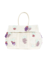 Upcycled Grape Crochet Medium Weekend Bag Accessory arcadeshops.com