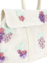Upcycled Grape Crochet Medium Weekend Bag Accessory arcadeshops.com