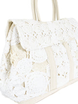 Upcycled Crochet Doilies Medium Weekend Bag Accessory arcadeshops.com