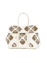 Upcycled Canvas Applique Medium Weekend Bag Accessory arcadeshops.com