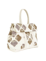 Upcycled Canvas Applique Medium Weekend Bag Accessory arcadeshops.com