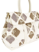 Upcycled Canvas Applique Medium Weekend Bag Accessory arcadeshops.com