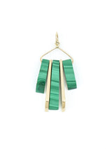 Geometric Malachite Charm Fine Jewelry arcadeshops.com