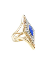 18k Marquis Lapiz And Diamond Cocktail Ring Fine Jewelry arcadeshops.com