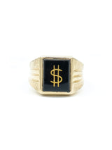 14k Gold Dollar Sign Ring Fine Jewelry arcadeshops.com