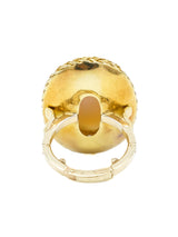 18k Coral Cabochon Ring Fine Jewelry arcadeshops.com