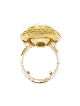 18k Coral Cabochon Ring Fine Jewelry arcadeshops.com