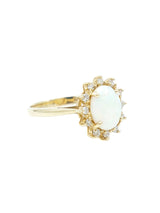 14k Opal Sunburst Ring Fine Jewelry arcadeshops.com