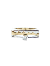 1970s 14k Geometric Bar Ring Fine Jewelry arcadeshops.com