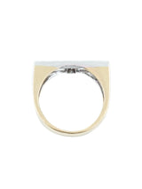 1970s 14k Geometric Bar Ring Fine Jewelry arcadeshops.com