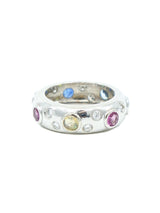 18k White Gold Bezel Set Eternity Band Fine Jewelry arcadeshops.com