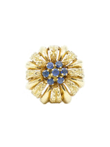18k Gold Sapphire Flower Ring Fine Jewelry arcadeshops.com