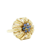 18k Gold Sapphire Flower Ring Fine Jewelry arcadeshops.com