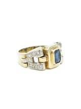 14k Articulated Sapphire and Diamond Ring Fine Jewelry arcadeshops.com