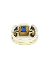 14k Articulated Sapphire and Diamond Ring Fine Jewelry arcadeshops.com