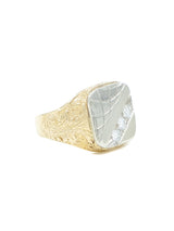 18k Gold Carved Signet Ring Fine Jewelry arcadeshops.com