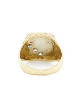 18k Gold Carved Signet Ring Fine Jewelry arcadeshops.com