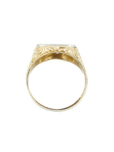 18k Gold Carved Signet Ring Fine Jewelry arcadeshops.com