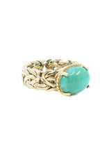 14k Turquoise Cabochon Ring Fine Jewelry arcadeshops.com