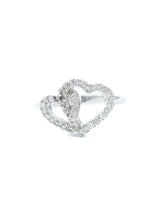 18k Interlocking Heart Diamond Ring Fine Jewelry arcadeshops.com