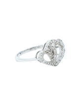 18k Interlocking Heart Diamond Ring Fine Jewelry arcadeshops.com