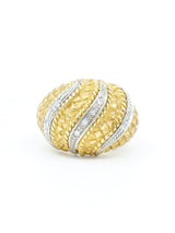 18k Textured Diamond Dome Ring Fine Jewelry arcadeshops.com