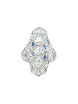 Art Deco Platinum Openwork Ring Fine Jewelry arcadeshops.com