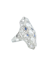 Art Deco Platinum Openwork Ring Fine Jewelry arcadeshops.com