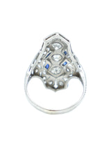Art Deco Platinum Openwork Ring Fine Jewelry arcadeshops.com
