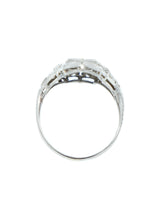 Art Deco Platinum Openwork Ring Fine Jewelry arcadeshops.com