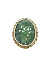 1960s Handcarved Jade Ring Fine Jewelry arcadeshops.com
